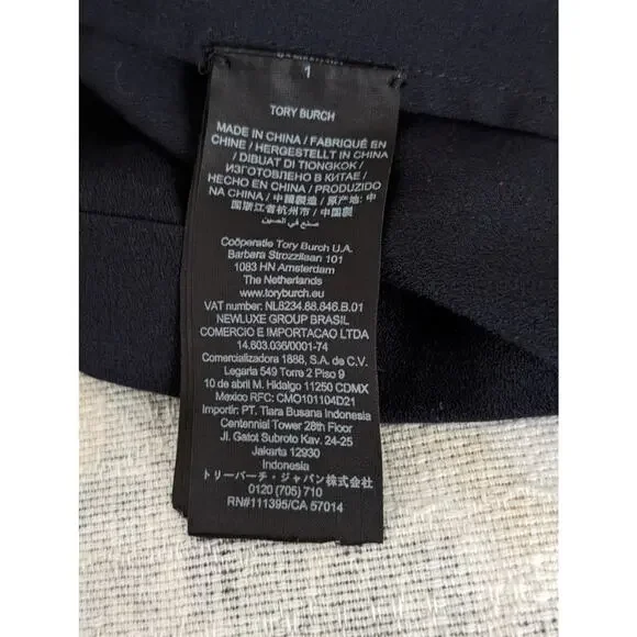 Tory Burch Ariana Tunic Top Blue White Size 2 / XS - Picture 8 of 13